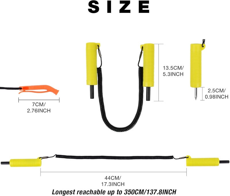 sf. Ice Picks for Ice Fishing Safety Picks Awls with Emergency Whistle with Lanyard Breaking Tools Accessories for Rescue Signaling Skating, Skiing, Sledding or Walking on Ice. - Image 2